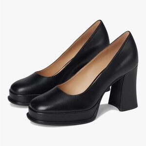 Coach Sculpt Leather Pump platforms - Black - 6B
